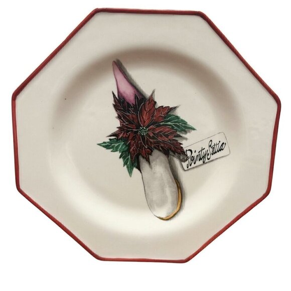 Christmas Unique Shoes Holiday Lane VTG Y2K Set Of 6 Salad/Dessert Plates NEW - Picture 7 of 11